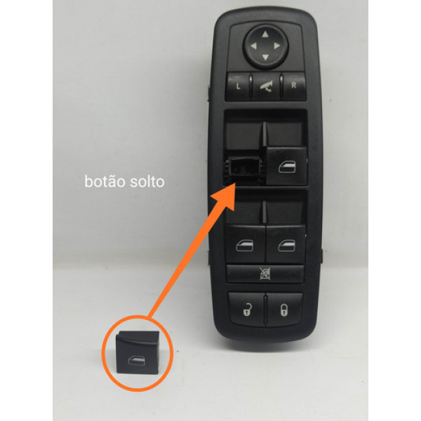 Botão Vidro Dianteiro Esquerdo Grand Cherokee 2011c/ Detalhe