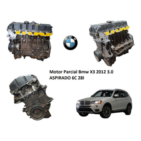 Motor Parcial Bmw X3 N52 Xdrive 28i 2012 3.0 Aut 