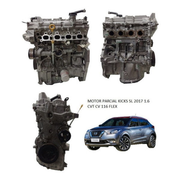 Motor Parcial Nissan Kicks 2018 1.6 16v Aut.